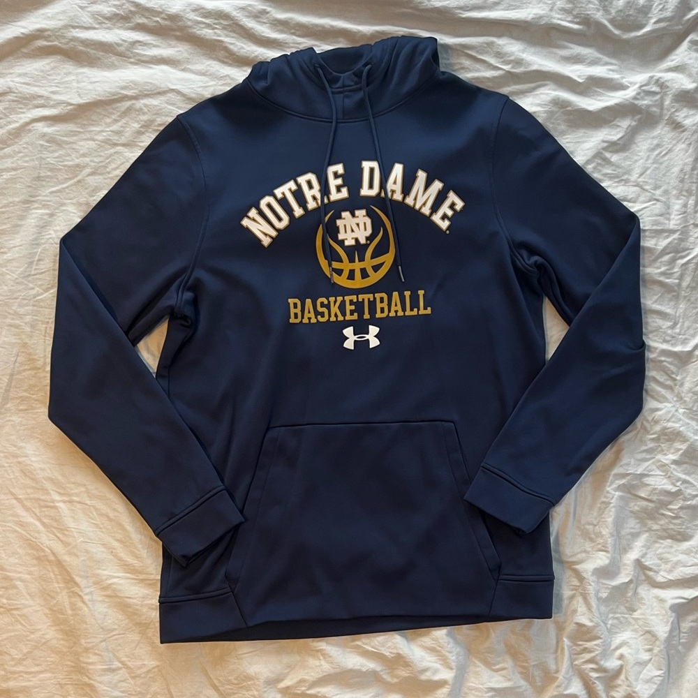 Unisex Notre Dame Basketball Under Armour Hoodie Size Medium
